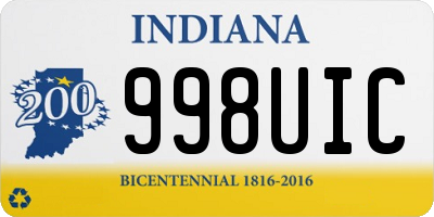 IN license plate 998UIC