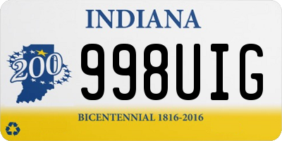 IN license plate 998UIG