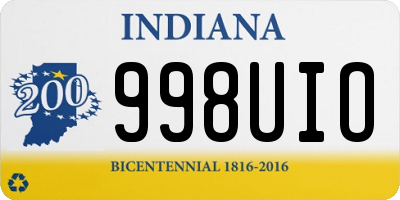 IN license plate 998UIO