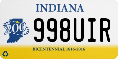 IN license plate 998UIR