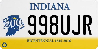 IN license plate 998UJR