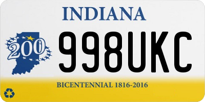 IN license plate 998UKC