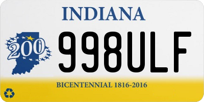 IN license plate 998ULF