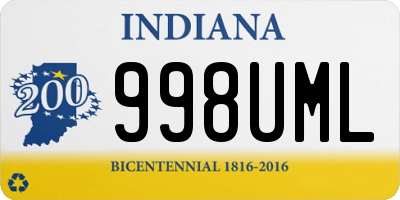 IN license plate 998UML