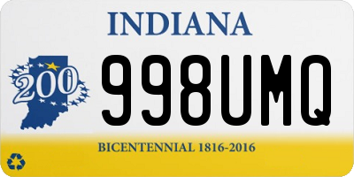 IN license plate 998UMQ