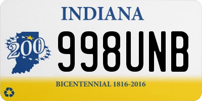 IN license plate 998UNB