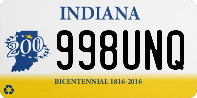 IN license plate 998UNQ