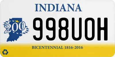 IN license plate 998UOH