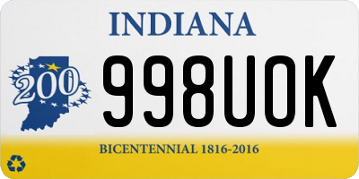 IN license plate 998UOK