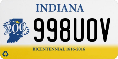 IN license plate 998UOV