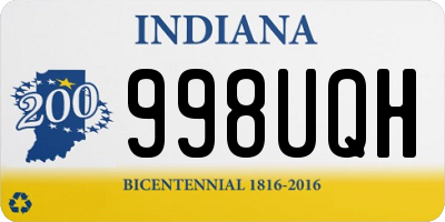 IN license plate 998UQH