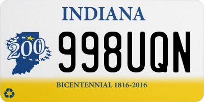 IN license plate 998UQN