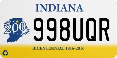 IN license plate 998UQR