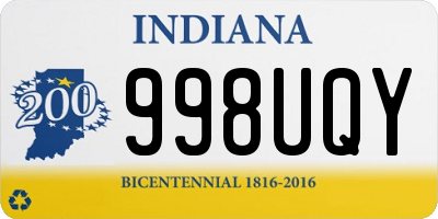 IN license plate 998UQY