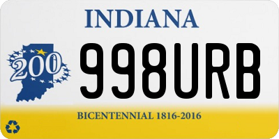 IN license plate 998URB