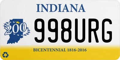IN license plate 998URG