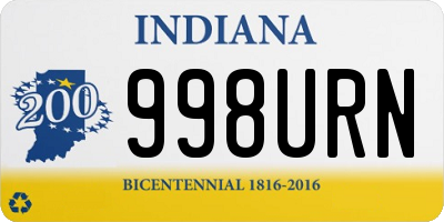 IN license plate 998URN