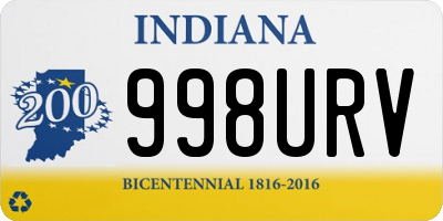 IN license plate 998URV