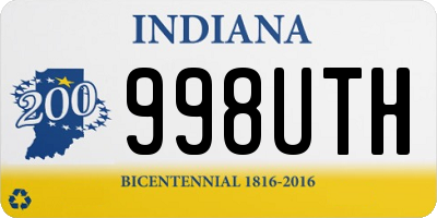 IN license plate 998UTH