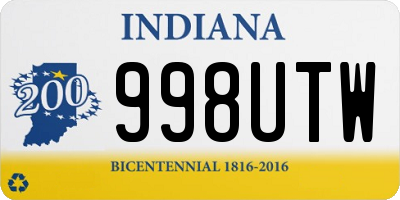 IN license plate 998UTW