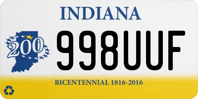 IN license plate 998UUF