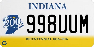 IN license plate 998UUM