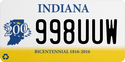 IN license plate 998UUW