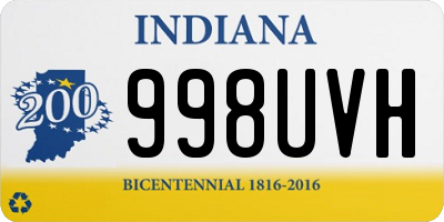 IN license plate 998UVH