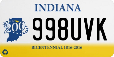 IN license plate 998UVK