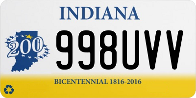 IN license plate 998UVV