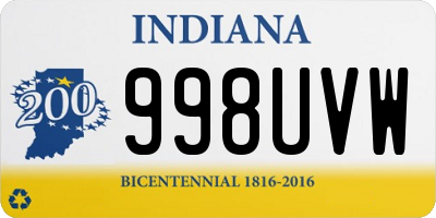 IN license plate 998UVW