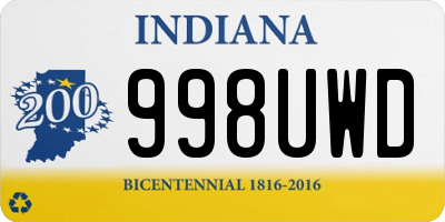 IN license plate 998UWD