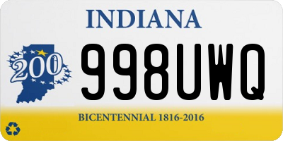 IN license plate 998UWQ