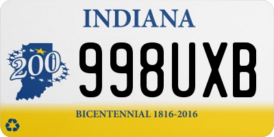 IN license plate 998UXB