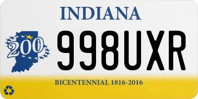 IN license plate 998UXR