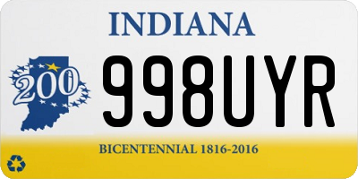 IN license plate 998UYR