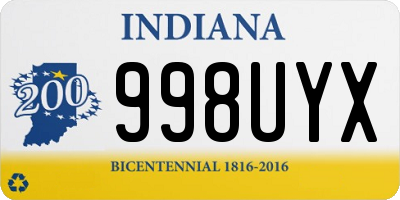 IN license plate 998UYX