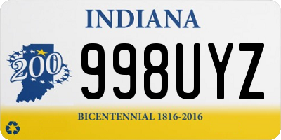 IN license plate 998UYZ