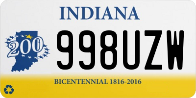 IN license plate 998UZW