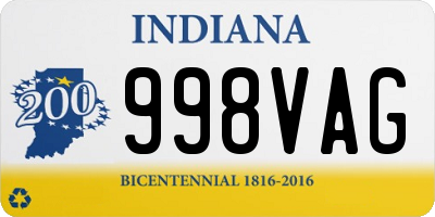 IN license plate 998VAG