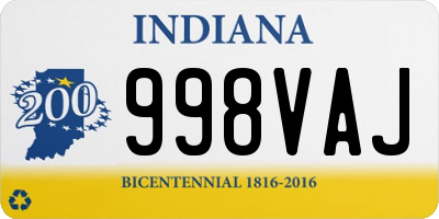 IN license plate 998VAJ