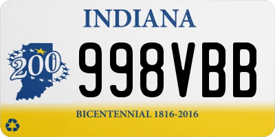 IN license plate 998VBB