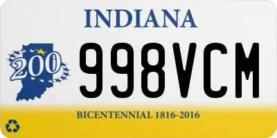 IN license plate 998VCM