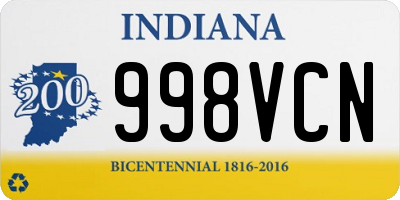 IN license plate 998VCN