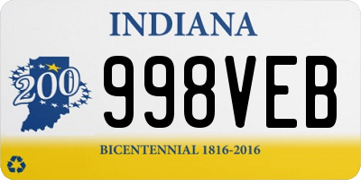 IN license plate 998VEB