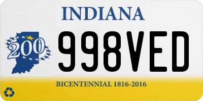 IN license plate 998VED