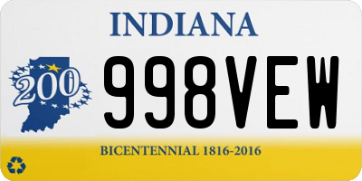 IN license plate 998VEW