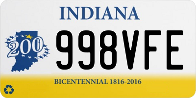 IN license plate 998VFE