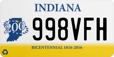 IN license plate 998VFH