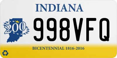 IN license plate 998VFQ